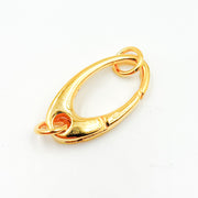26MM Gold-plated Sterling Silver Oval Clasp